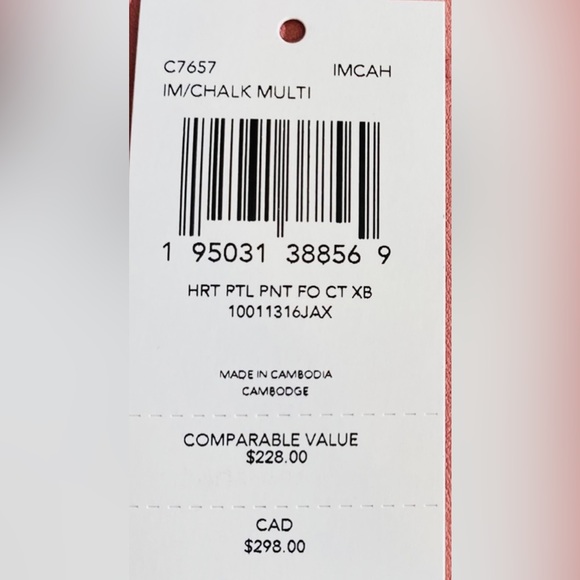 Anna Foldover Clutch Crossbody With Heart Petal Print Chalk Multi - Picture 9 of 10